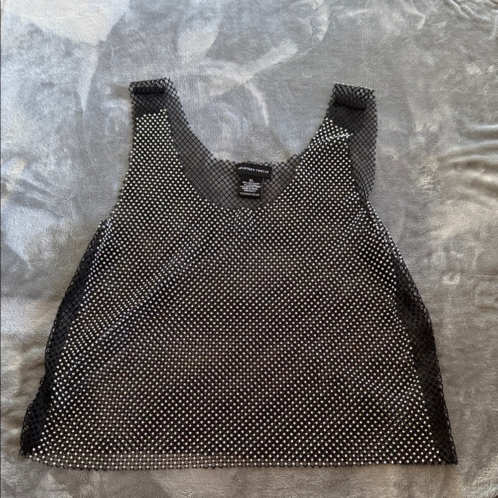 Black Mesh Women's Top